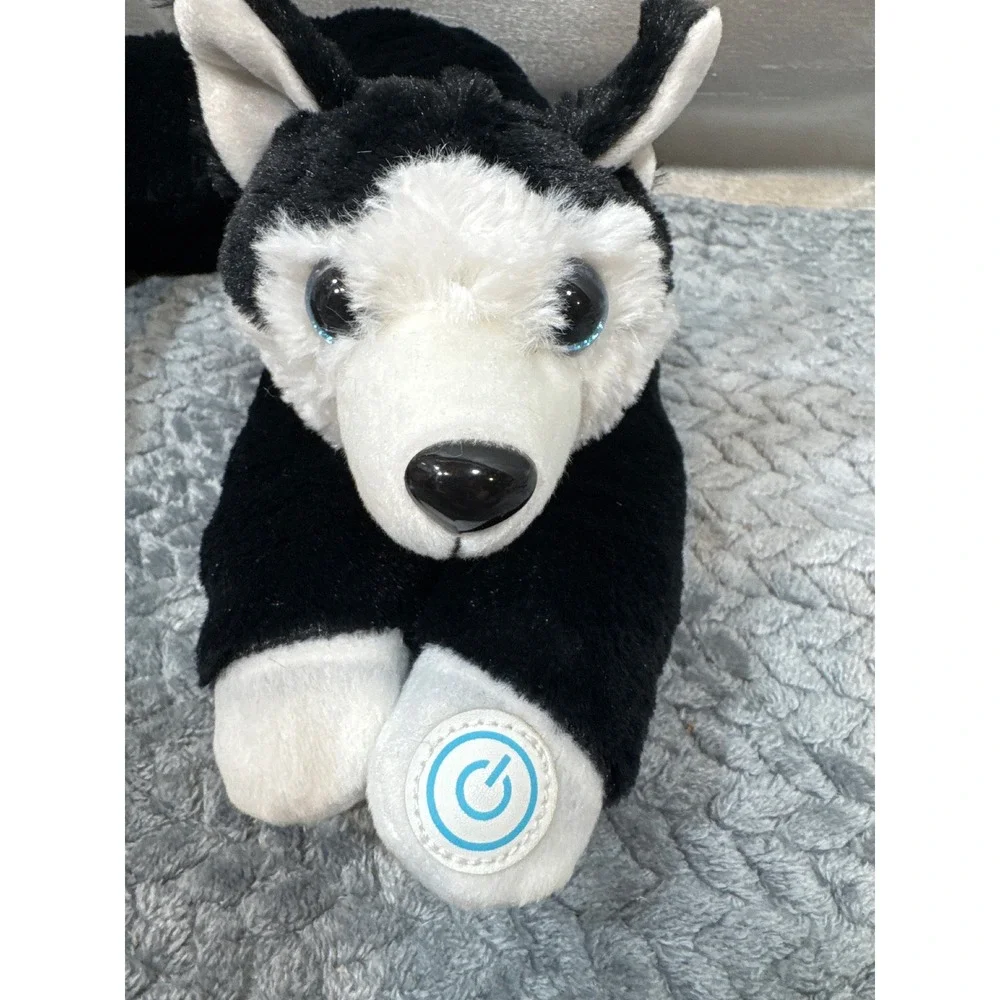 Husky Dog Plush Neck Pillow Black White Travel Support‎ Animal Headrest 31in